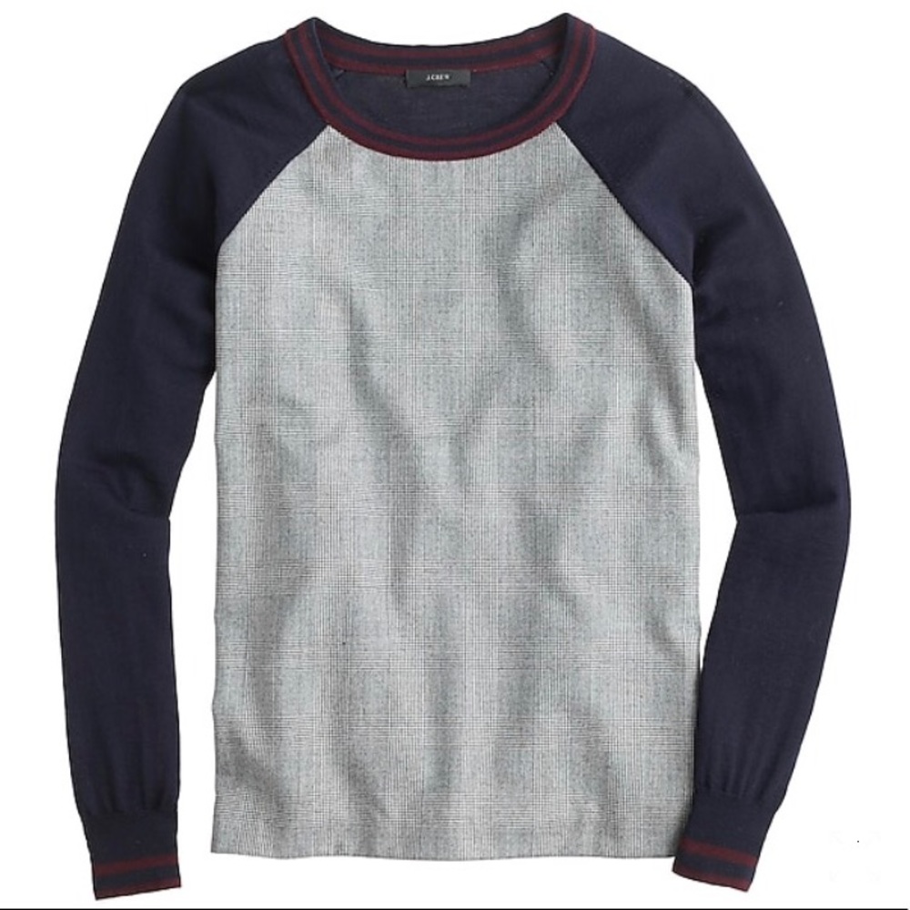 J.Crew Merino Wool Panel Sweater